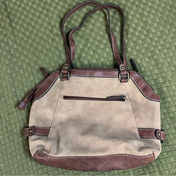 B.O.C. Born Concepts Womens Oakley Brown Faux Leather Satchel Handbag - Picture 3 of 12